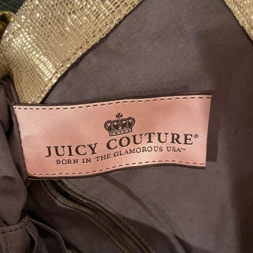 Juicy Couture Gold Small purse with Thick chain